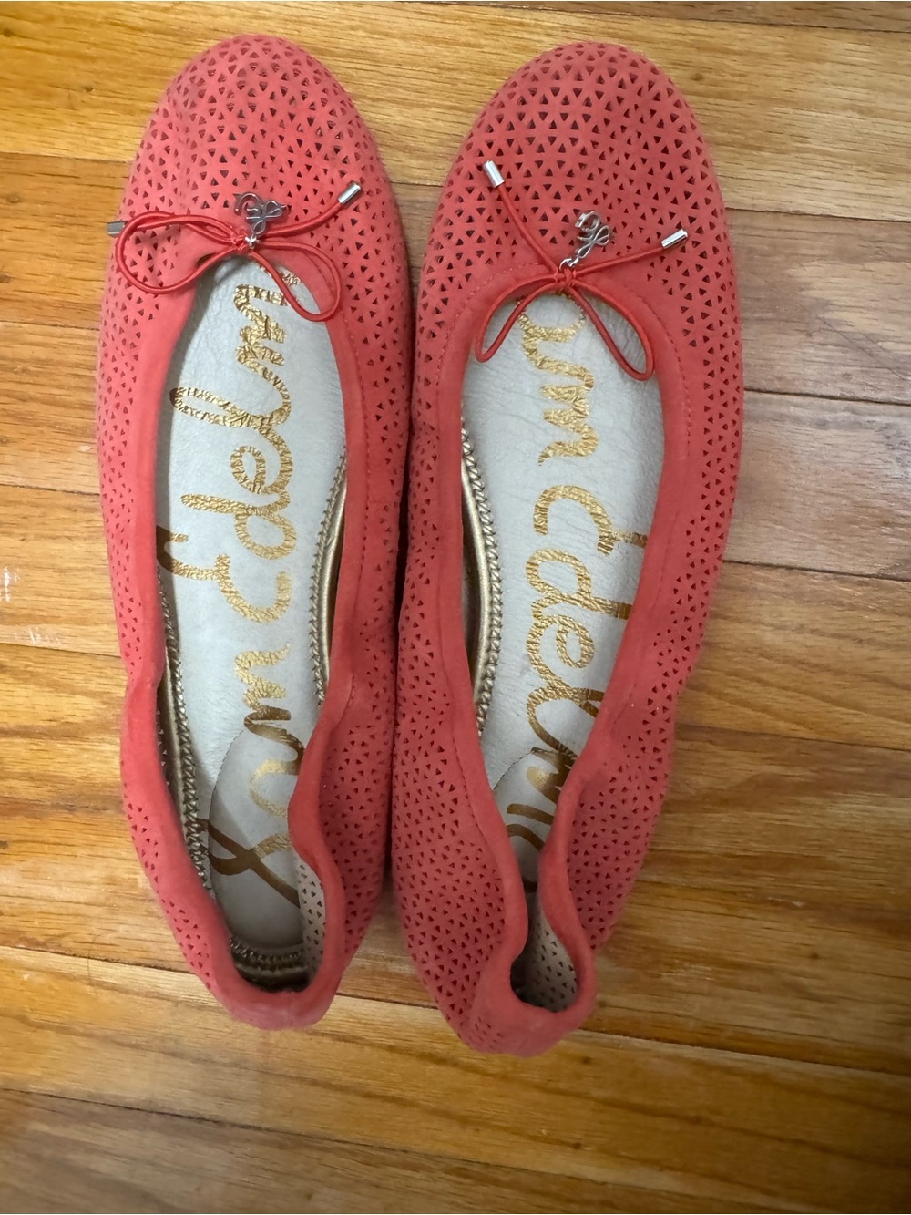 Sam Edelman Coral Bow Perforated Ballet Flats